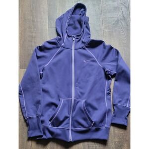 Nike Therma-FIT Full Zip Hoodie Athletic Jacket Purple‎ Activewear Large